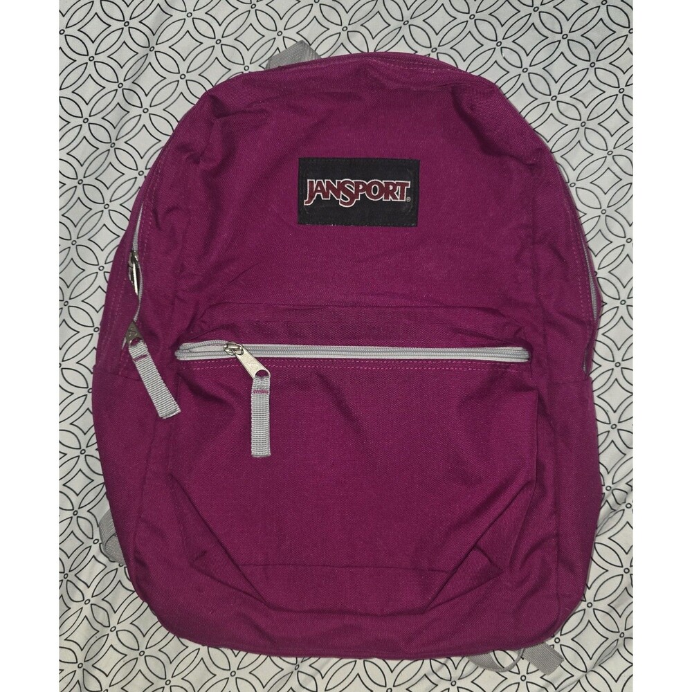 Burgundy maroon classic jansport full size backpack bookbag purse bag tote!